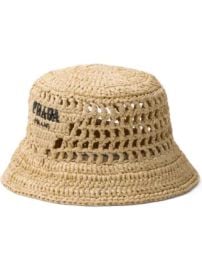Prada Crochet Bucket Hat | Neutrals | FARFETCH at Farfetch